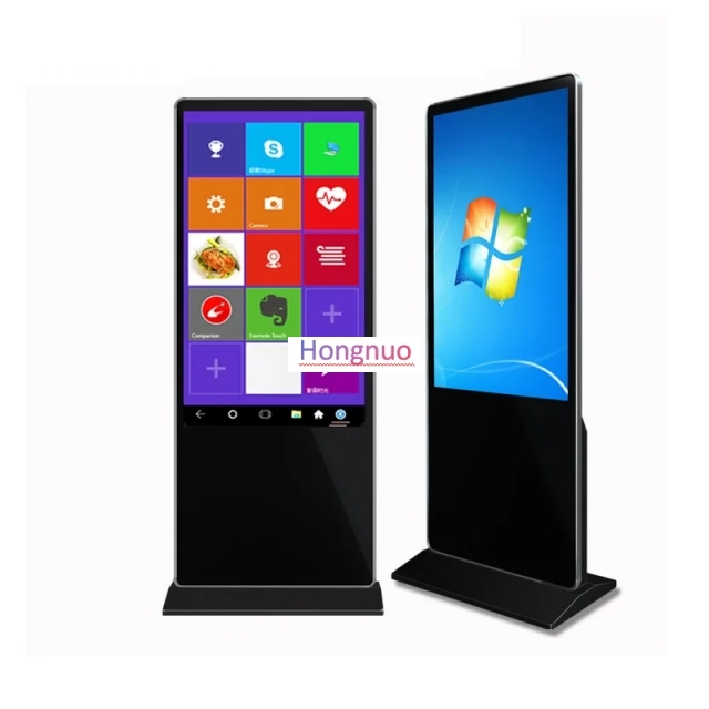 55 inch 1080p Window system Floor Standing LCD Advertising Display 24 H loop playback for display