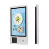 Wall mounted 18.5  Supermarket Self Service Payment Kiosk With Binocular Camera And Resilient Sheet Metal Shell