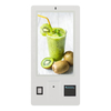 Wall mounted 18.5  Supermarket Self Service Payment Kiosk With Binocular Camera And Resilient Sheet Metal Shell