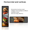 Popular 18.5 Inch Long Lcd Panel Advertisement Display Stretched Bar Screen For Supermarket