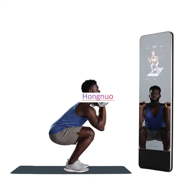 21.5 inch Multi Touch Digital Fitness Mirror , Floor Standing Interactive Workout Mirror