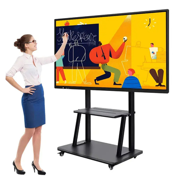 Customized 75 Inch Dual OS Interactive Whiteboard i 3  Ram 4GB  Rom 128GB t Touch Screen Teaching Board