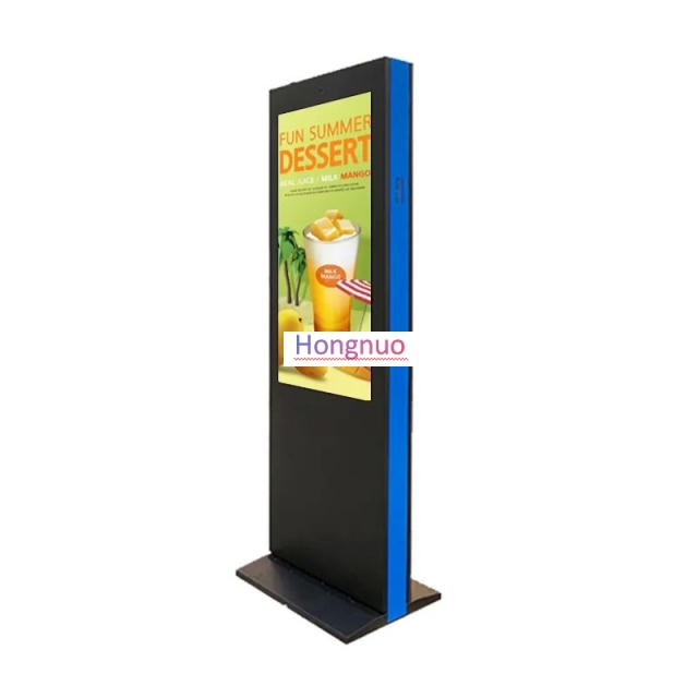 Waterproof 75 inch big screen Floor Standing LCD Digital Signage 3840×2160 Resolution Android Windows system optional for public areas Display