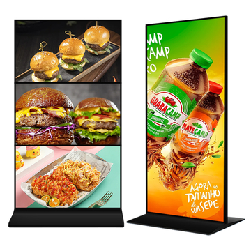 HONGNUO 86 Inch full screen 4K high brightness Floor Standing Lcd Digital Signage 24H loopplayback Vertical Display for Commercial Display