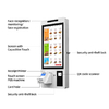 Wall mounted 18.5  Supermarket Self Service Payment Kiosk With Binocular Camera And Resilient Sheet Metal Shell