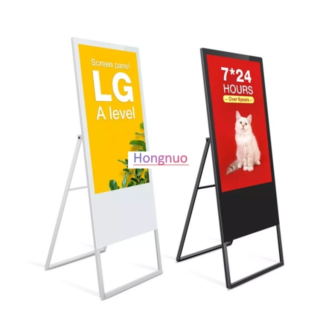 55 Inch Flexible Free Standing I3 4+128gb  with touch screen Digital Display Screens Portable For Advertising